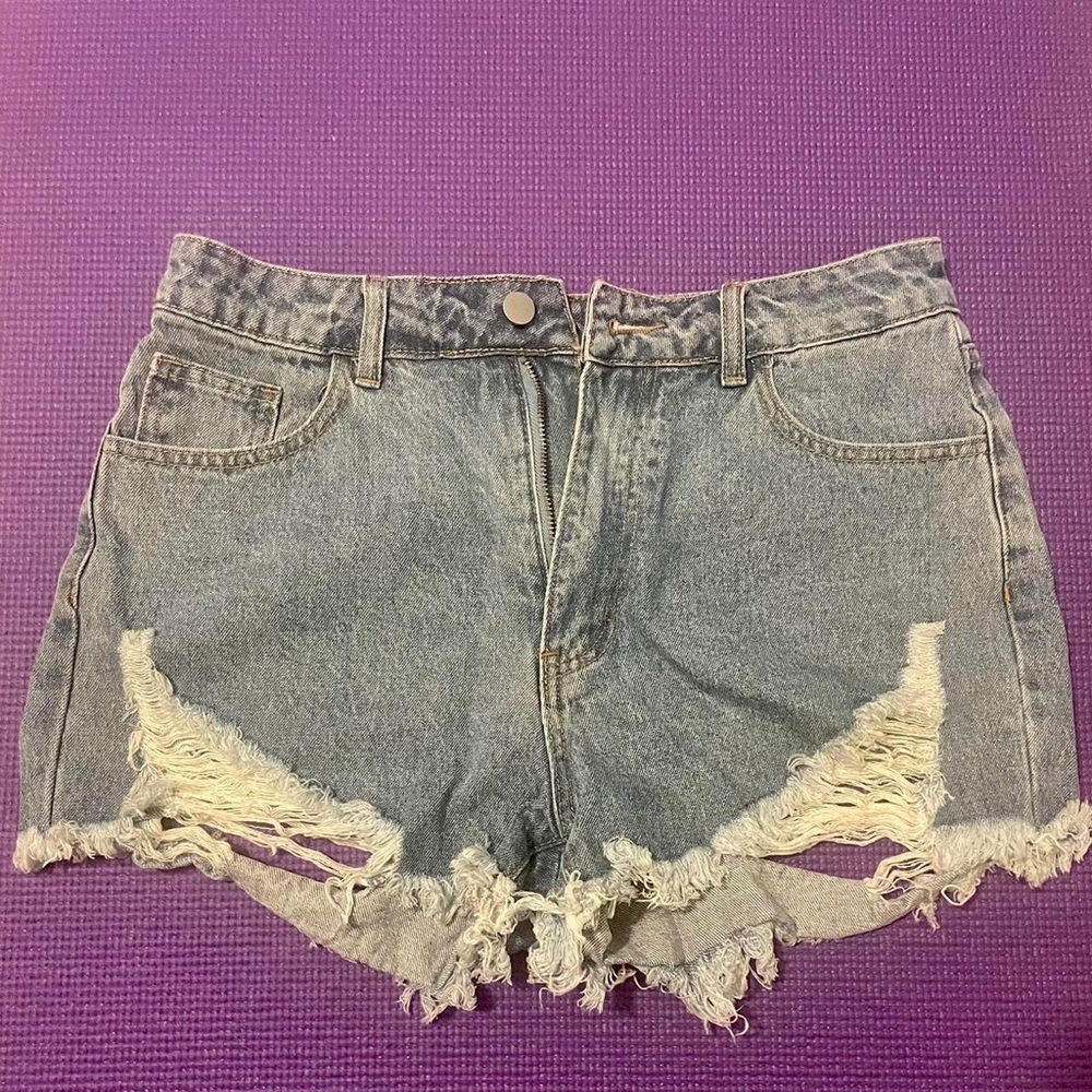 Distressed Jean Shorts